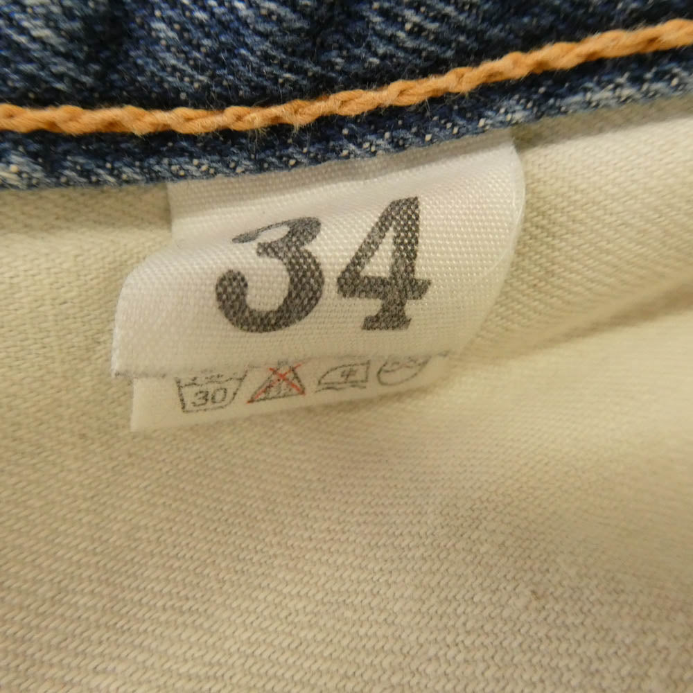 WAREHOUSE ウエアハウス 1001XX ボタンフライ デニム パンツ ブルー系 W34【中古】