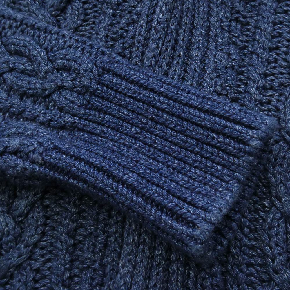 The REAL McCOY'S ザリアルマッコイズ joe mccoy ジョーマッコイ LIGHTHOUSE INDIGO ARAN ライトハウス カーディガン ブルー系 M 38【中古】