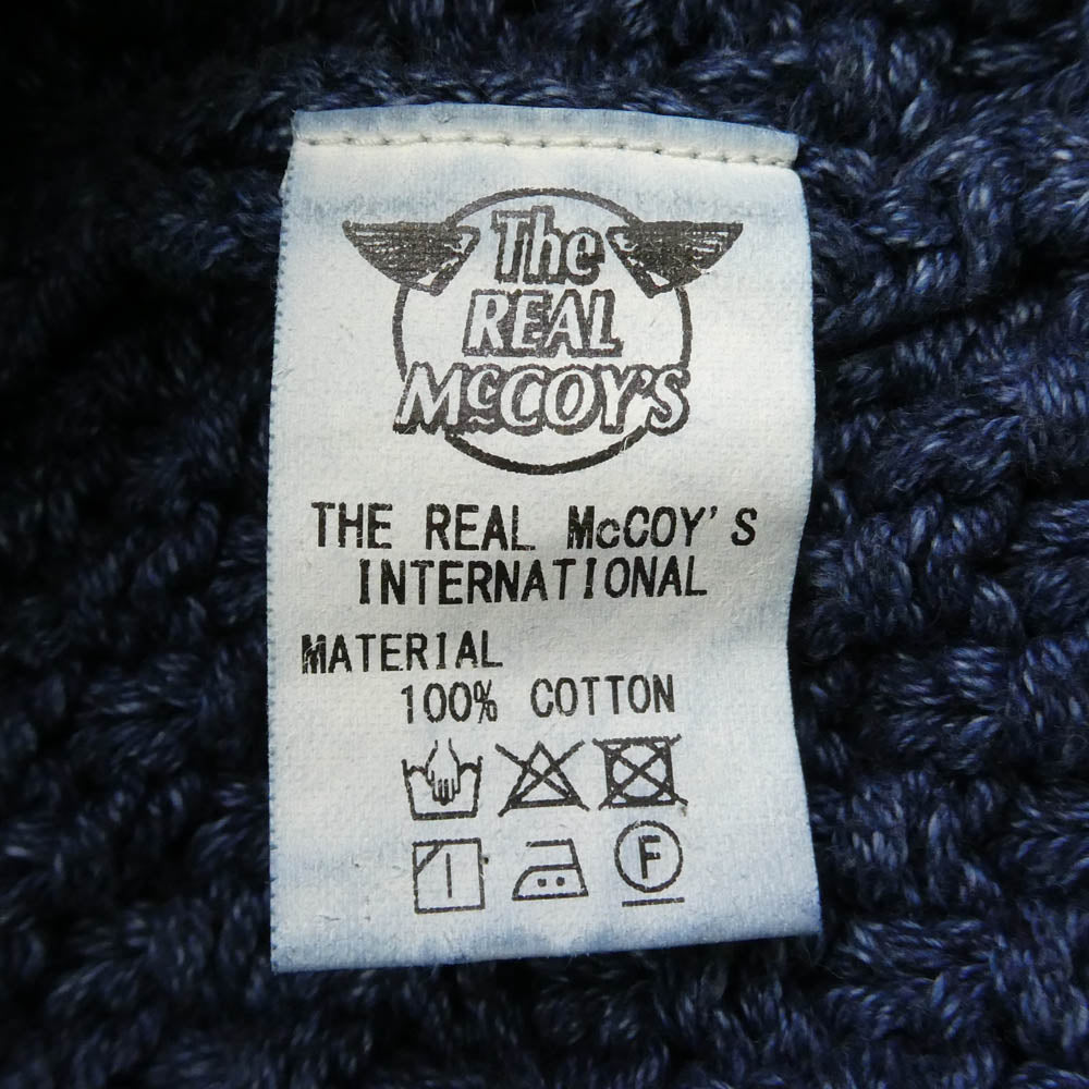 The REAL McCOY'S ザリアルマッコイズ joe mccoy ジョーマッコイ LIGHTHOUSE INDIGO ARAN ライトハウス カーディガン ブルー系 M 38【中古】