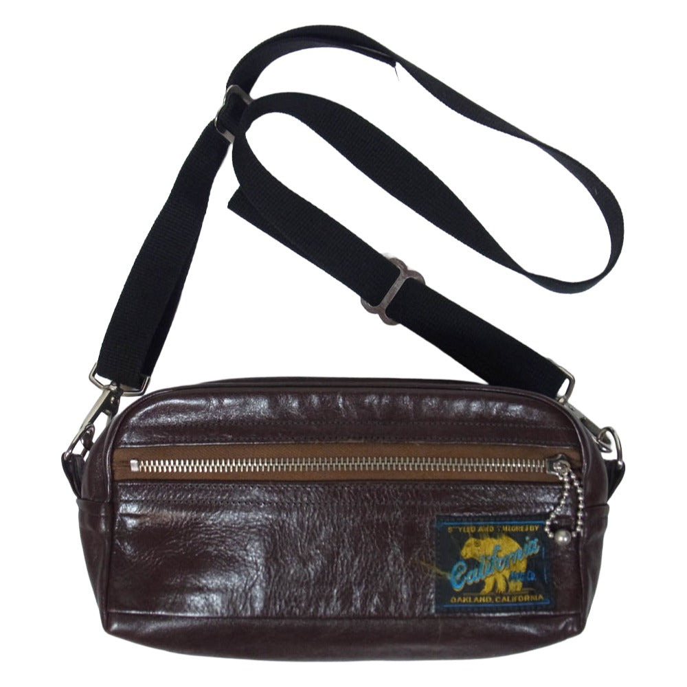 RAINBOW COUNTRY レインボーカントリー レザー ショルダーバッグ ダークブラウン系【中古】