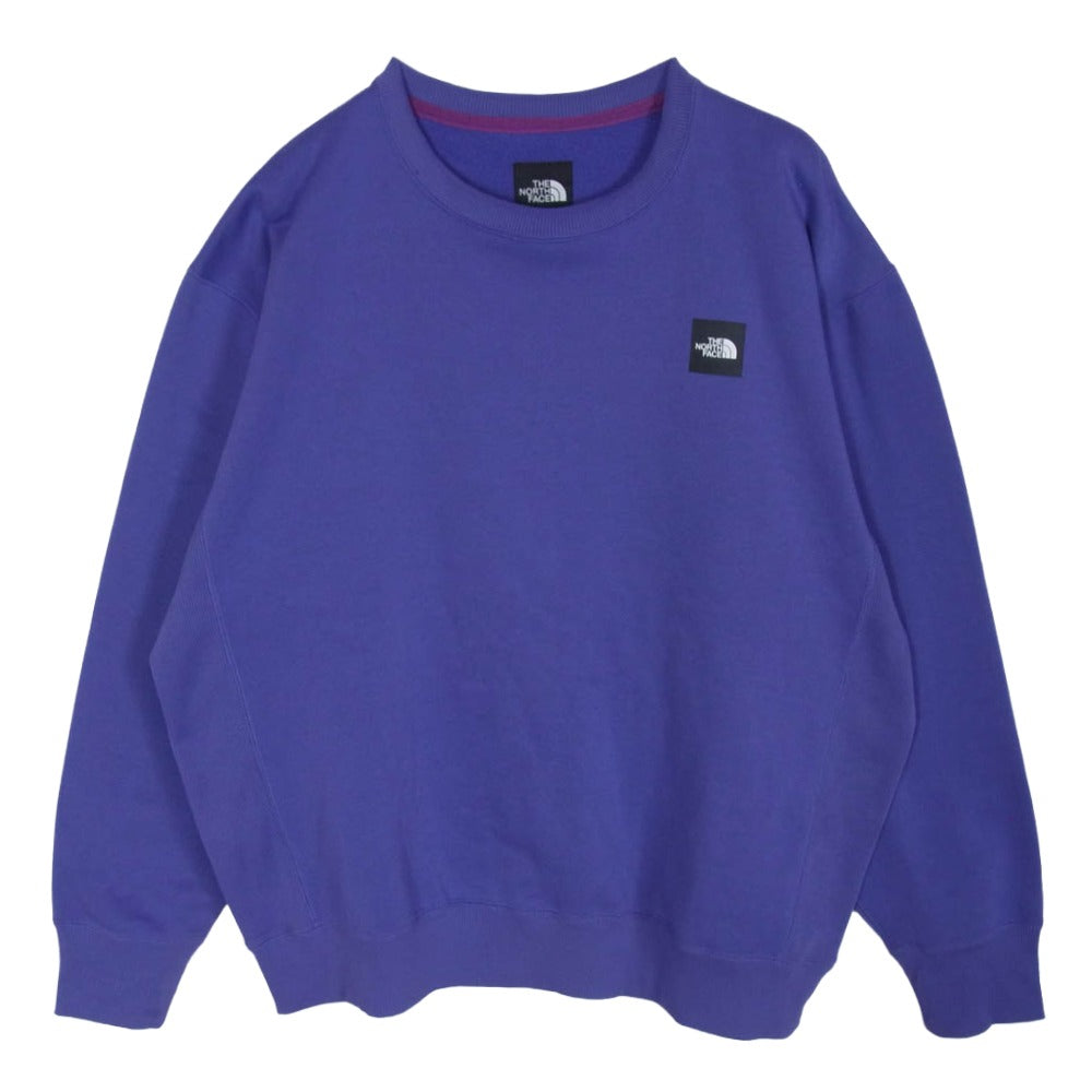 THE NORTH FACE ノースフェイス NT62041 Square Logo Crew スクエアロゴ クルーネック スウェット パープル系 XXL【中古】