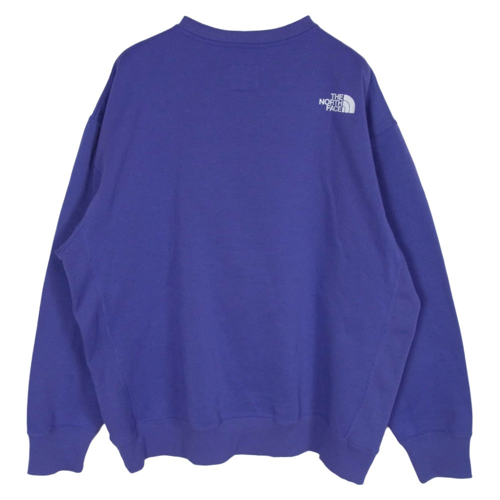 THE NORTH FACE ノースフェイス NT62041 Square Logo Crew スクエアロゴ クルーネック スウェット パープル系 XXL【中古】