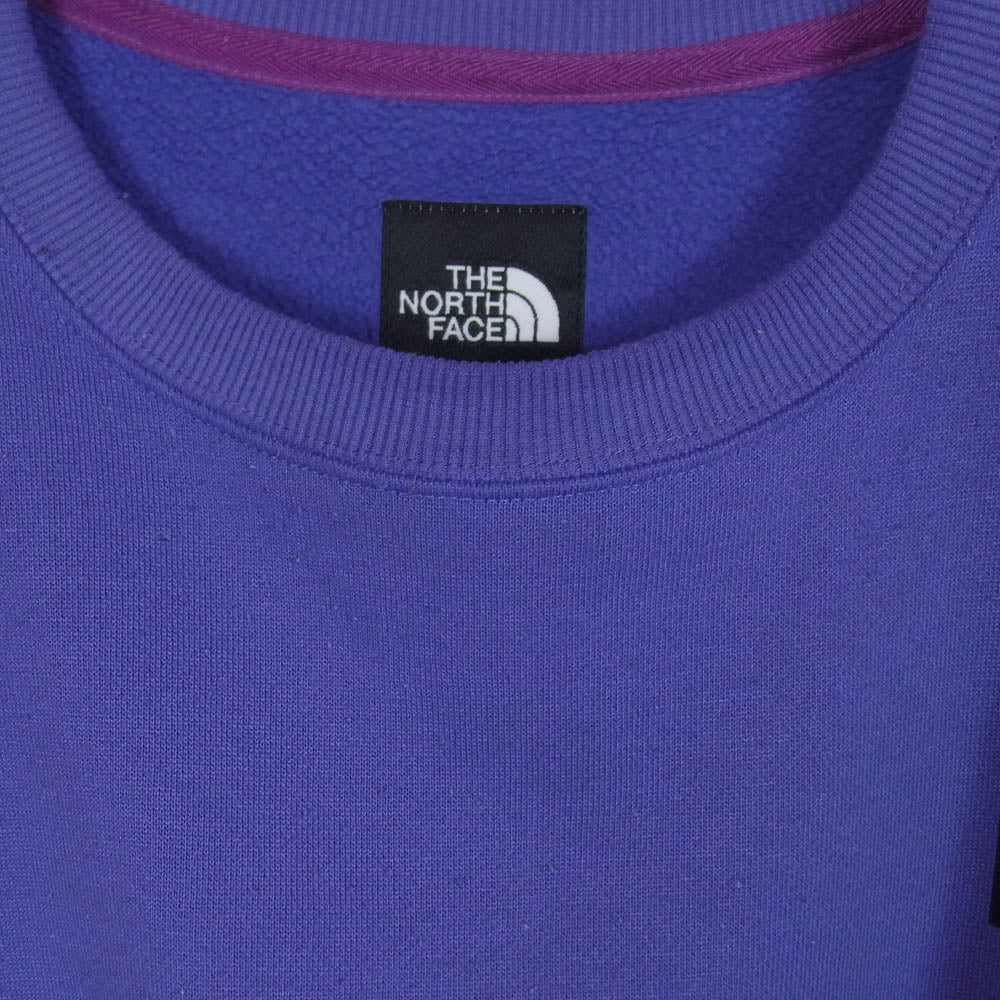 THE NORTH FACE ノースフェイス NT62041 Square Logo Crew スクエアロゴ クルーネック スウェット パープル系 XXL【中古】