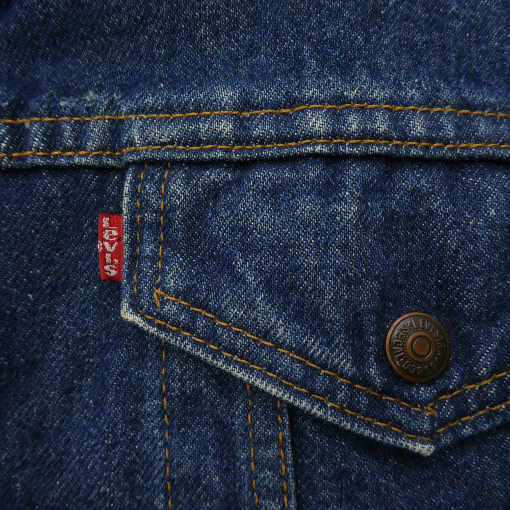 Levi's リーバイス 70608-0216 USA製 米国製 90S 中綿入り デニム ボア ジャケット インディゴブルー系 ホワイト系 40【中古】