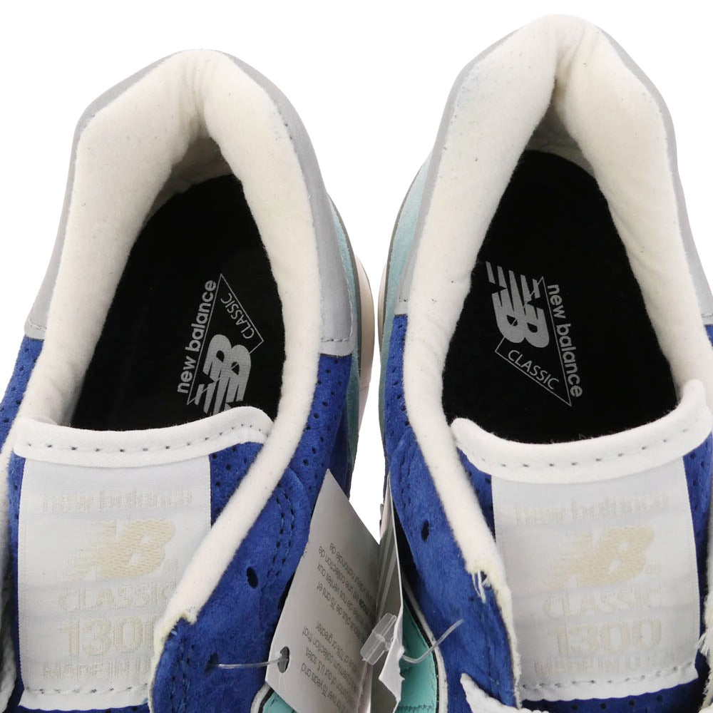 NEW BALANCE ニューバランス M1300AU MADE IN USA 1300 Blue White ローカット スニーカー ブルー系 27.5cm【極上美品】【中古】