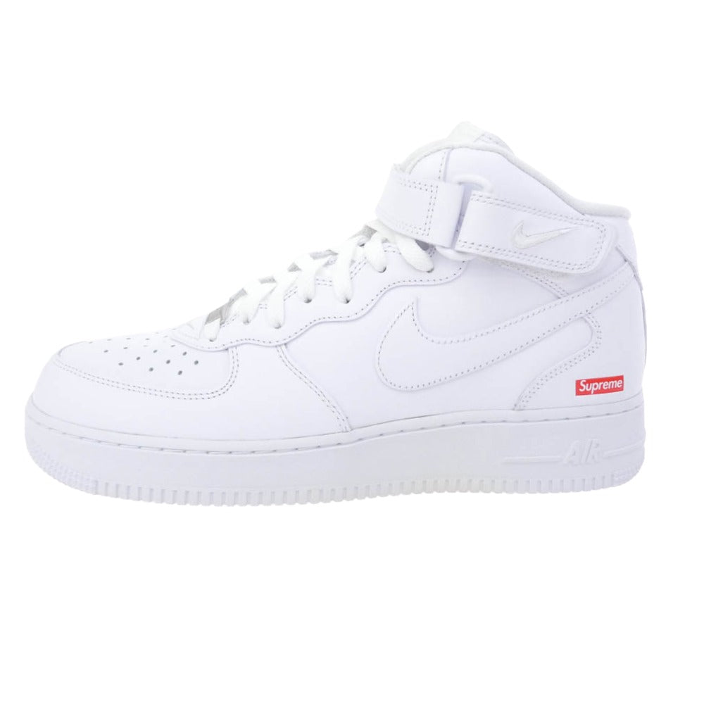 Supreme シュプリーム 24AW FZ8784-100 × Nike Air Force 1 Mid White ナイキ エアフォース1 ミッド ホワイト ハイカット スニーカー ホワイト系 28cm【極上美品】【中古】