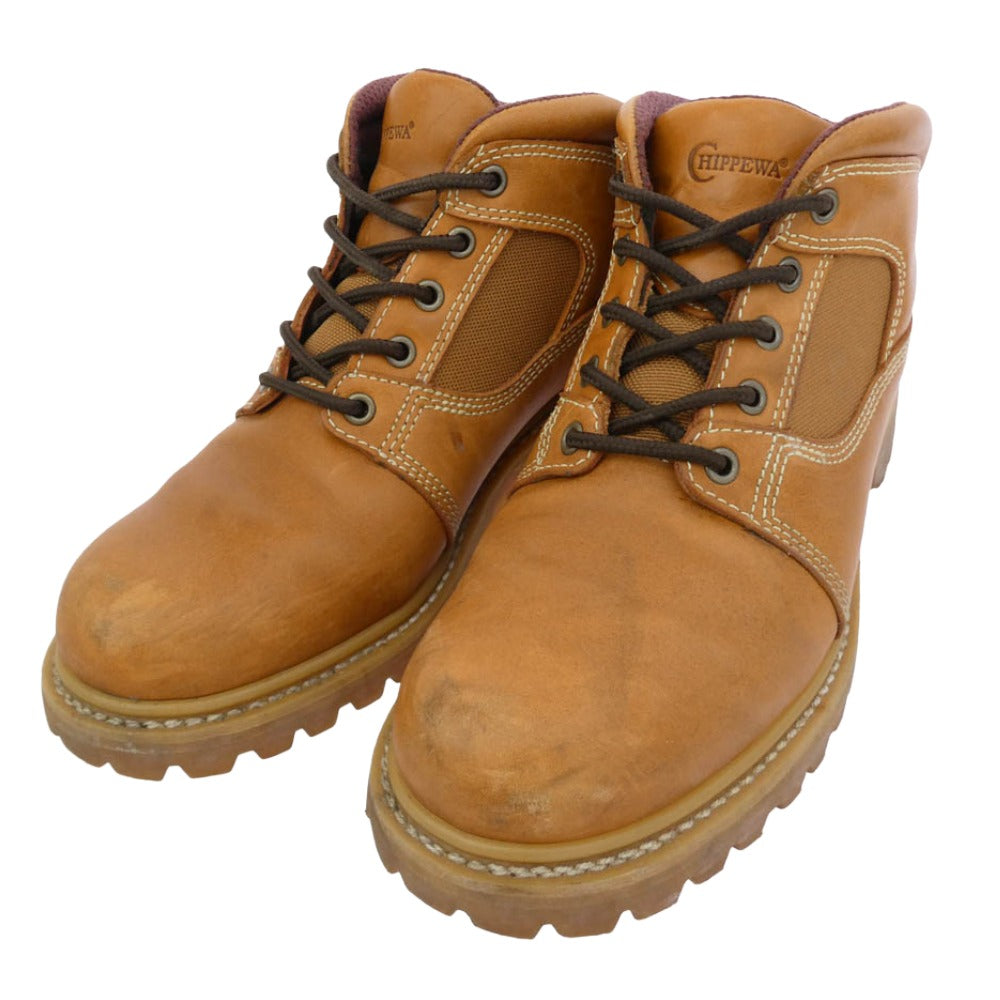 Chippewa チペワ 91049 BASEBALL GLOVE OIL 5 EYE レザー 5ホール ワークブーツ ブラウン系 9E【中古】