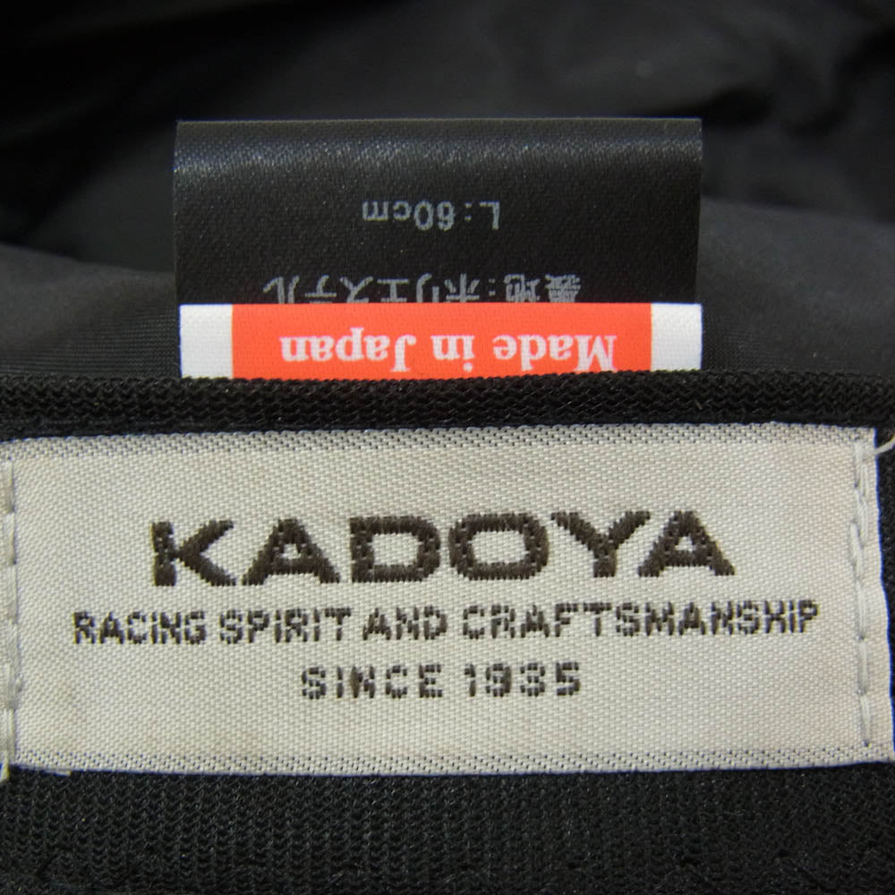 KADOYA カドヤ レザー ハンチング キャップ 帽子 ブラック系 L【中古】