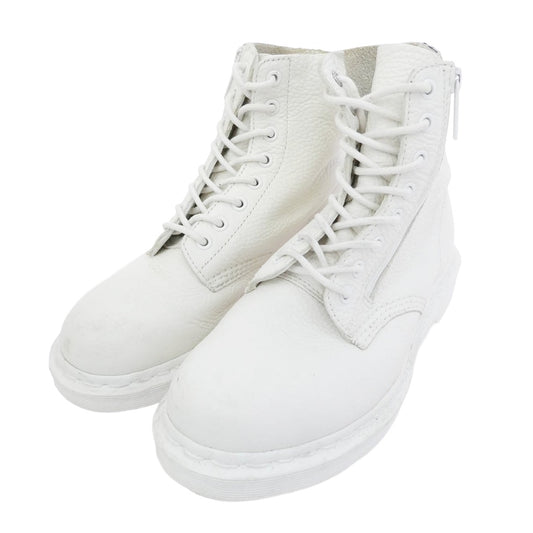 Dr.Martens ドクターマーチン AW005 SK11R フロントサイドジップ 8ホール レザー ブーツ ホワイト系 UK6【中古】