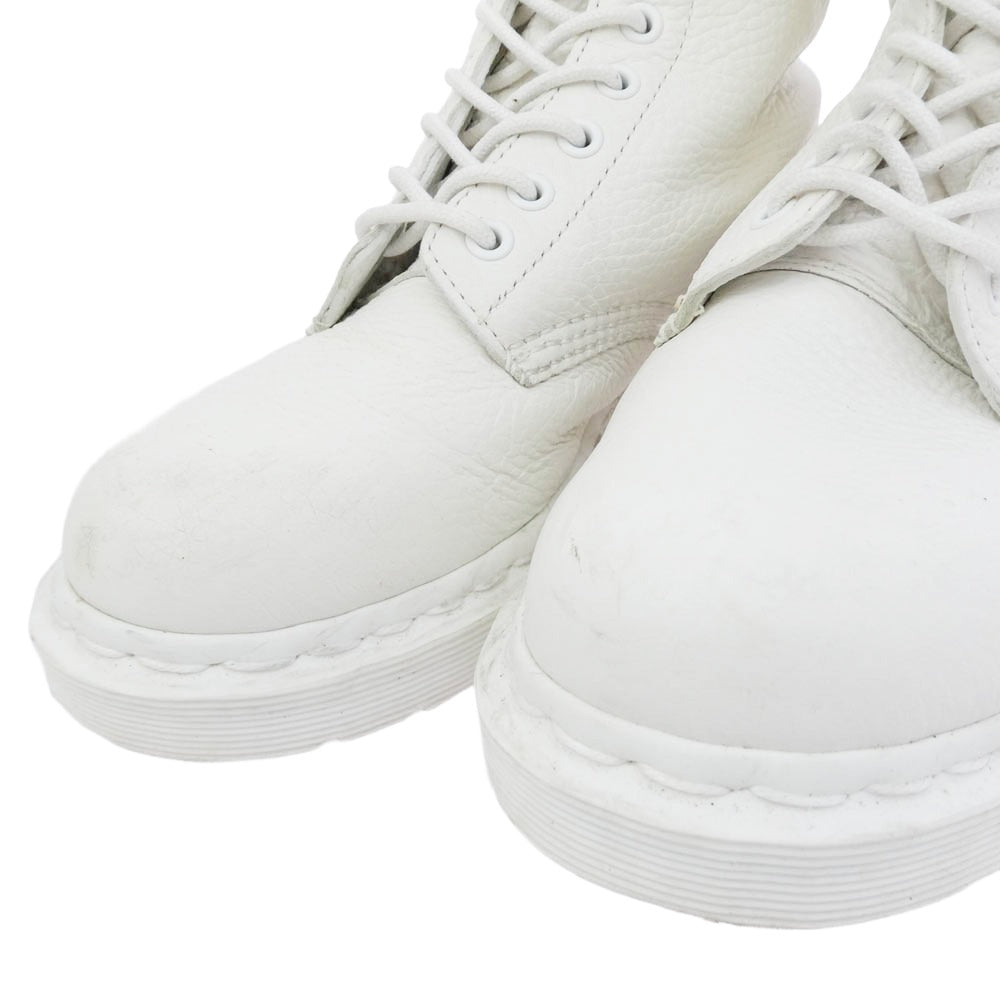Dr.Martens ドクターマーチン AW005 SK11R フロントサイドジップ 8ホール レザー ブーツ ホワイト系 UK6【中古】
