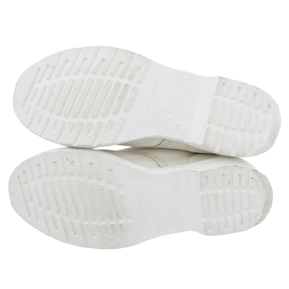 Dr.Martens ドクターマーチン AW005 SK11R フロントサイドジップ 8ホール レザー ブーツ ホワイト系 UK6【中古】