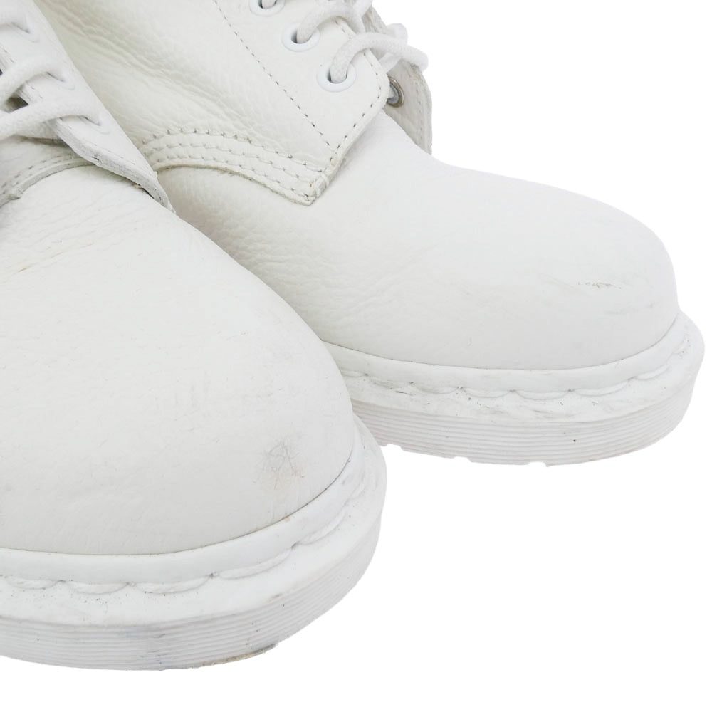 Dr.Martens ドクターマーチン AW005 SK11R フロントサイドジップ 8ホール レザー ブーツ ホワイト系 UK6【中古】