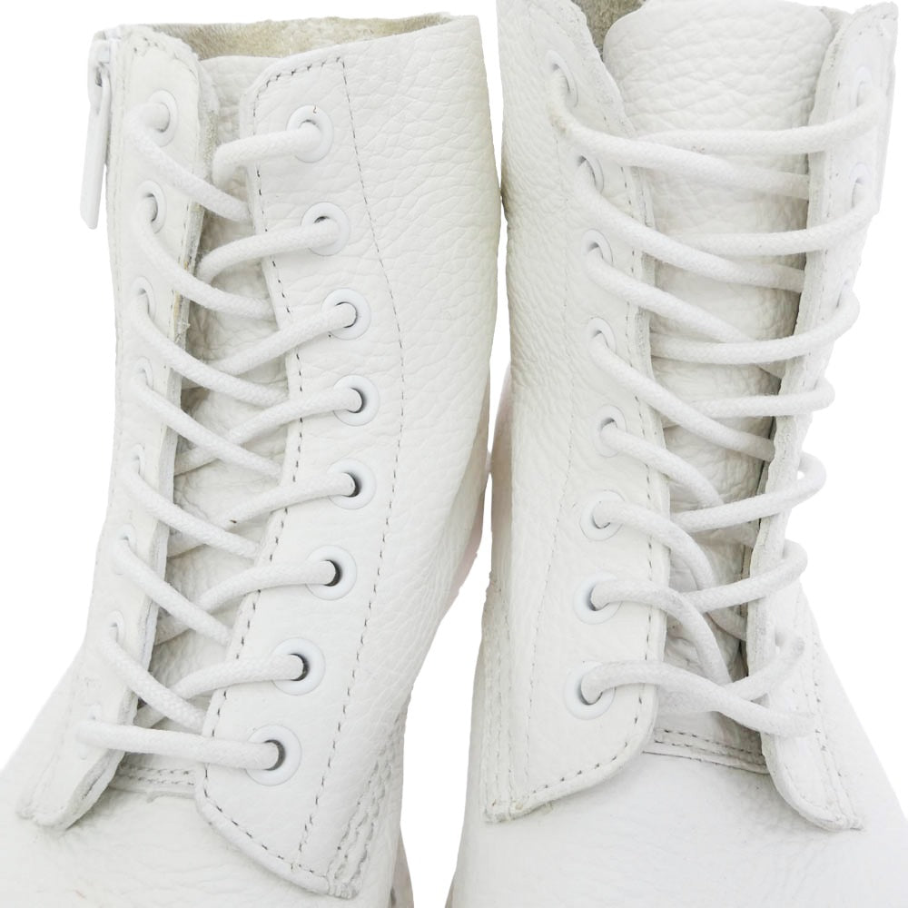 Dr.Martens ドクターマーチン AW005 SK11R フロントサイドジップ 8ホール レザー ブーツ ホワイト系 UK6【中古】