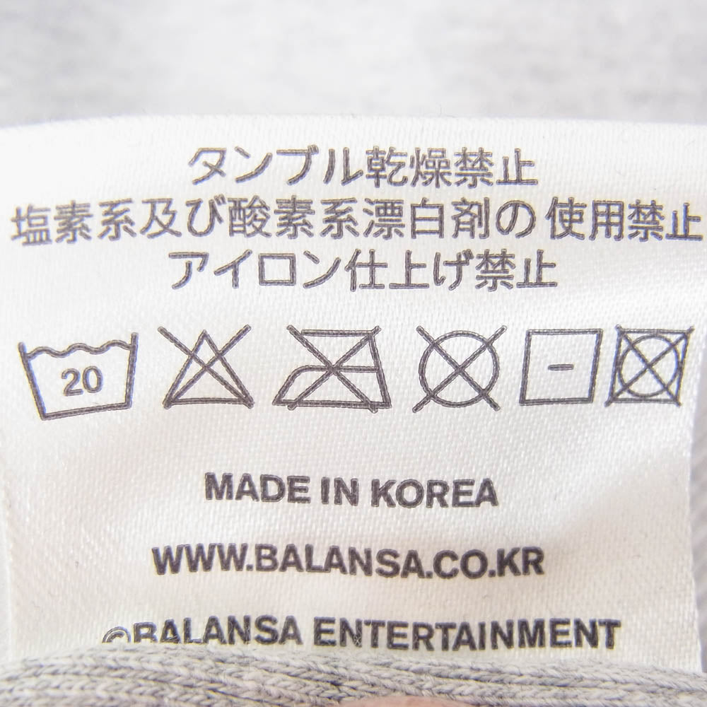 サウンドショップバランサ 釜山 フロントプリント プルオーバー パーカー フーディー グレー系 XL【美品】【中古】