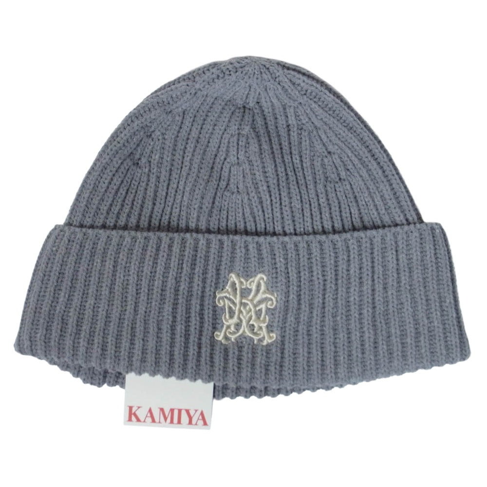 カミヤ G16CA106-0 CA4LA カシラ KMY BEANIE ビーニー ニット帽 ニットキャップ グレー グレー系 F【新古品】【未使用】【中古】