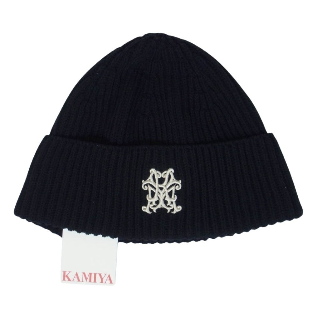 カミヤ G16CA106-0 CA4LA カシラ KMY BEANIE ビーニー ニット帽 ニットキャップ ブラック系 F【新古品】【未使用】【中古】