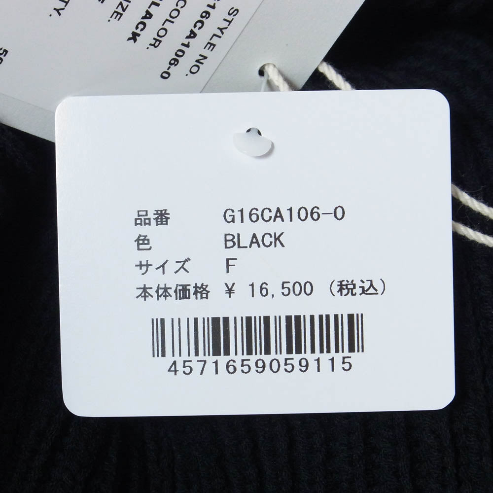 カミヤ G16CA106-0 CA4LA カシラ KMY BEANIE ビーニー ニット帽 ニットキャップ ブラック系 F【新古品】【未使用】【中古】