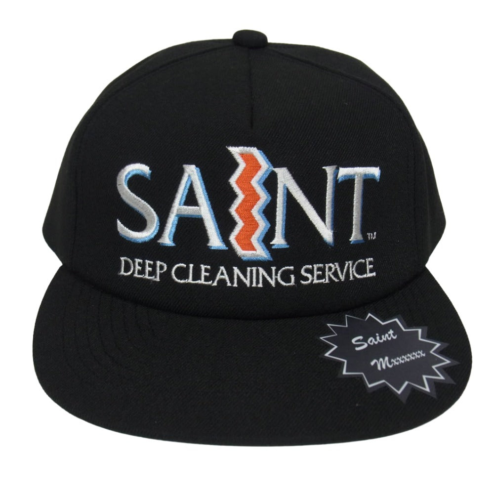 SAINT MICHAEL セントマイケル 26SS SM-MK8-0000-079 CAP SAINT セントロゴ刺繍 ベースボールキャップ 帽子 ブラック系 OS【極上美品】【中古】