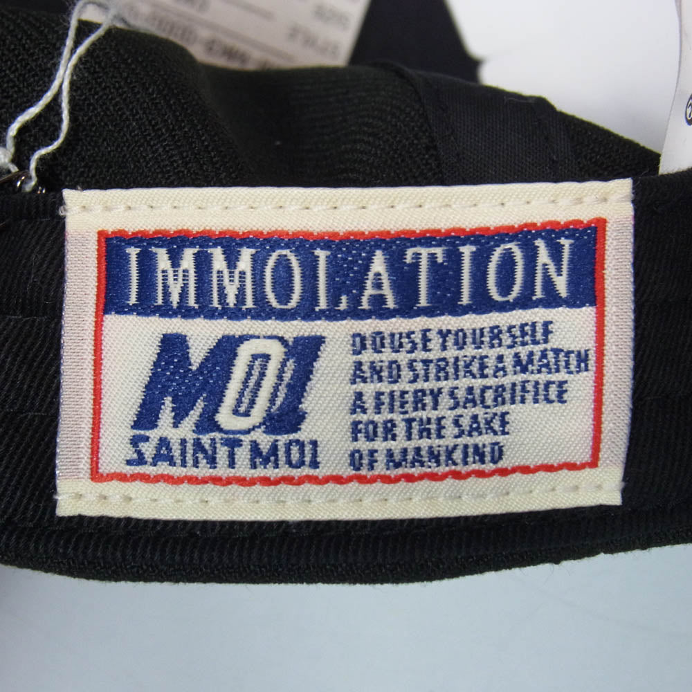 SAINT MICHAEL セントマイケル 26SS SM-MK8-0000-079 CAP SAINT セントロゴ刺繍 ベースボールキャップ 帽子 ブラック系 OS【極上美品】【中古】