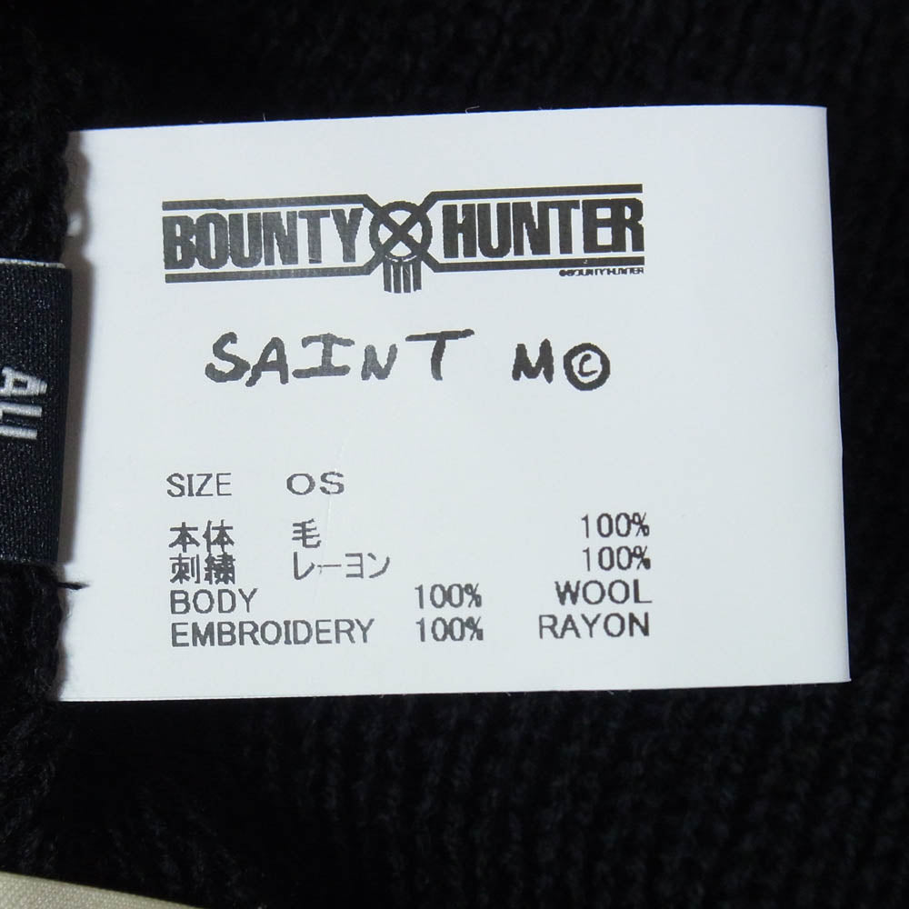 SAINT MICHAEL セントマイケル 26SS SM-MK8-0000-C38 BOUNTY HUNTER KNIT CAP SAINTY HUNTER バウンティーハンター ニットキャップ ニット帽 ビーニー ブラック系 OS【極上美品】【中古】