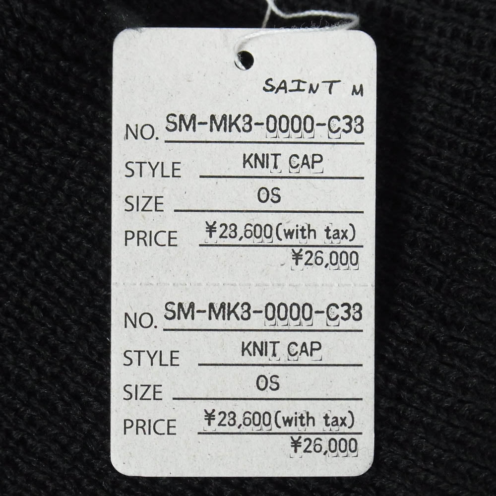 SAINT MICHAEL セントマイケル 26SS SM-MK8-0000-C38 BOUNTY HUNTER KNIT CAP SAINTY HUNTER バウンティーハンター ニットキャップ ニット帽 ビーニー ブラック系 OS【極上美品】【中古】