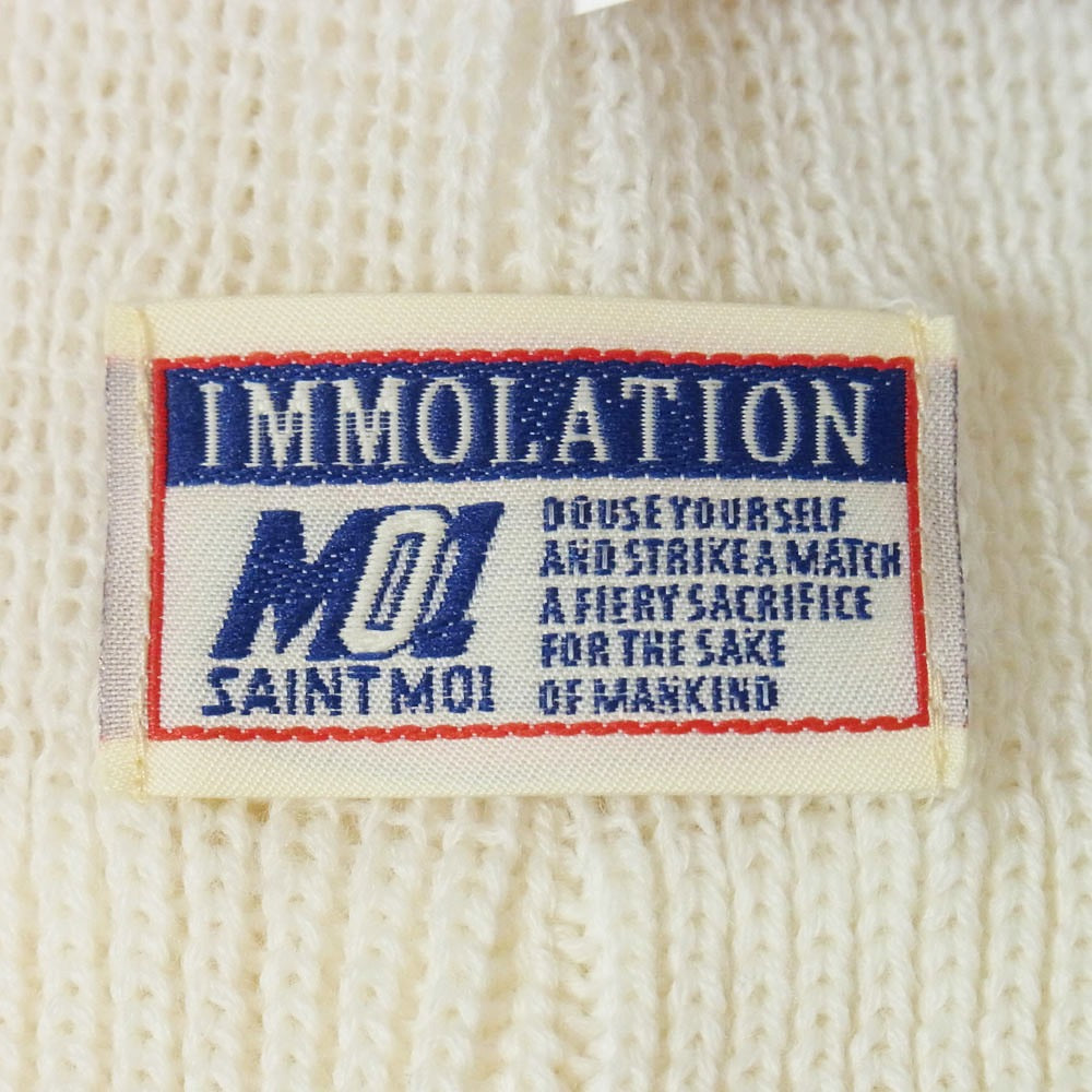 SAINT MICHAEL セントマイケル 26SS SM-MK8-0000-086 KNIT CAP SAINT WHITE セントホワイト ニットキャップ ニット帽 ビーニー ホワイト系 OS【極上美品】【中古】