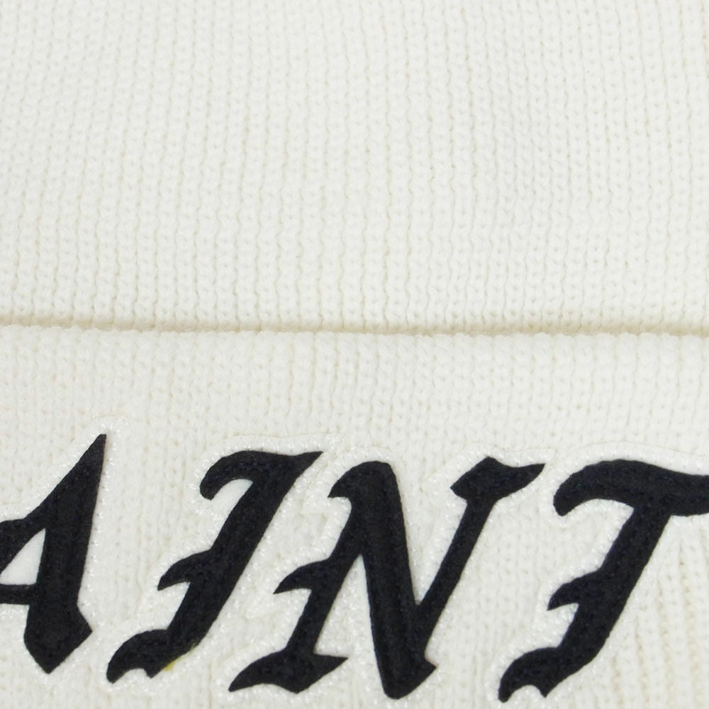 SAINT MICHAEL セントマイケル 26SS SM-MK8-0000-086 KNIT CAP SAINT WHITE セントホワイト ニットキャップ ニット帽 ビーニー ホワイト系 OS【極上美品】【中古】