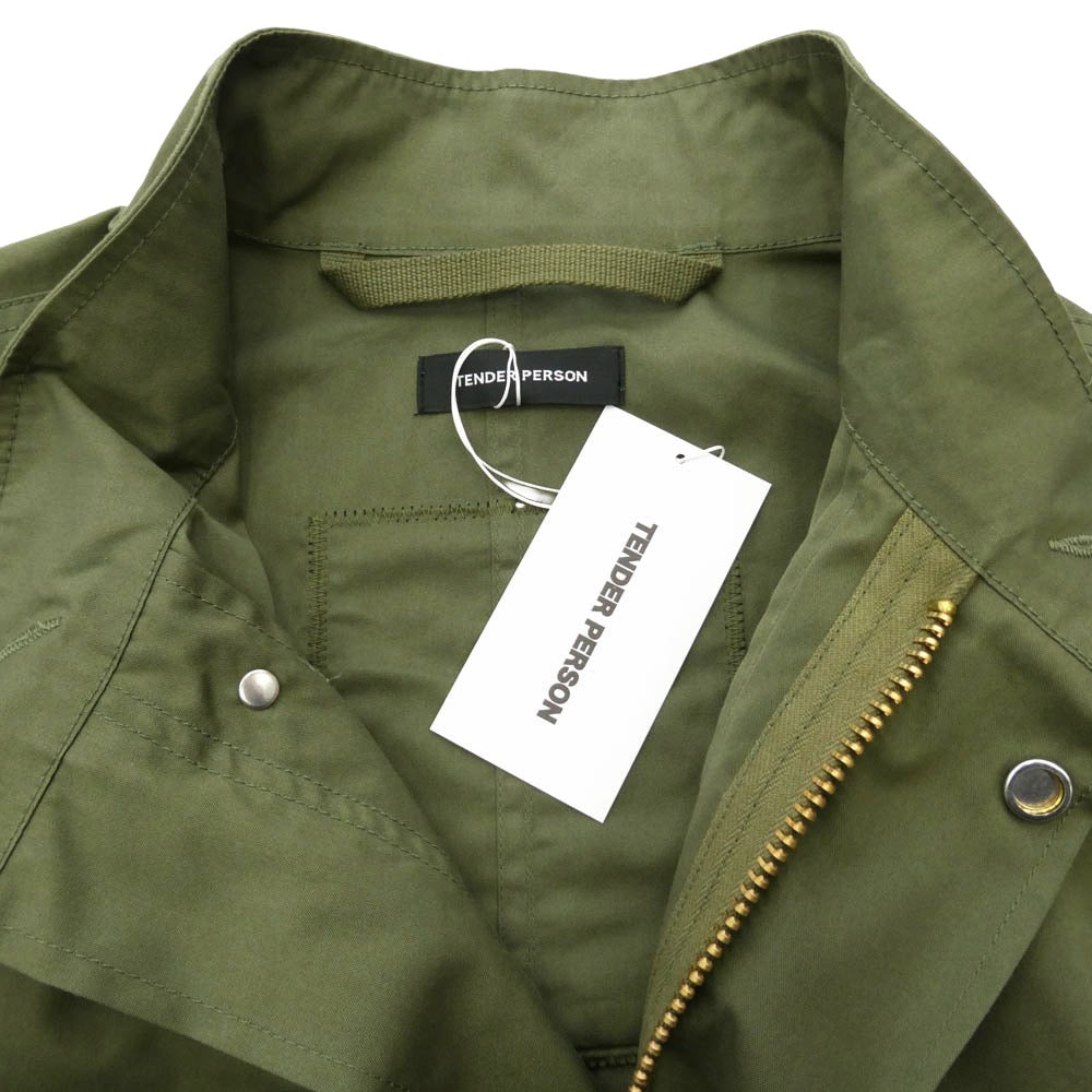テンダーパーソン 26SS SJLT-4214 FISHTAIL FIELD COAT フレイムスリーブ バックパッチ フィッシュテール モッズコート フィールドコート グリーン系 2【極上美品】【中古】