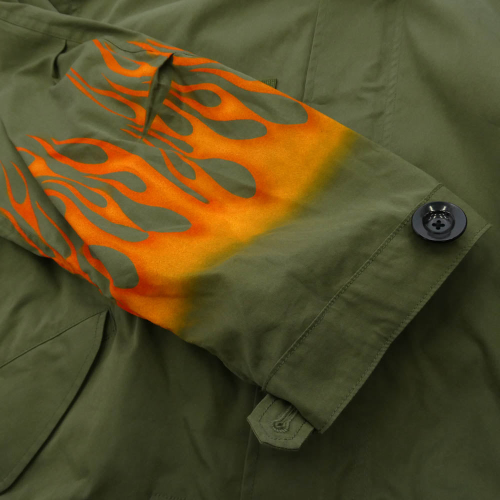 テンダーパーソン 26SS SJLT-4214 FISHTAIL FIELD COAT フレイムスリーブ バックパッチ フィッシュテール モッズコート フィールドコート グリーン系 2【極上美品】【中古】