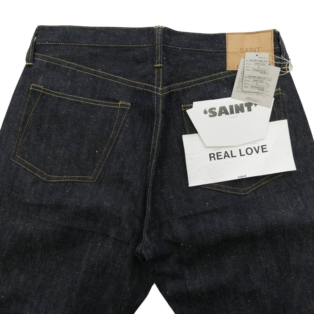 SAINT MICHAEL セントマイケル 26SS SM-MK8-0000-C46 BBJ_DENIM PANTS REGID ベルベルジン リジッド デニムパンツ ジーンズ ダークネイビー系 36【極上美品】【中古】