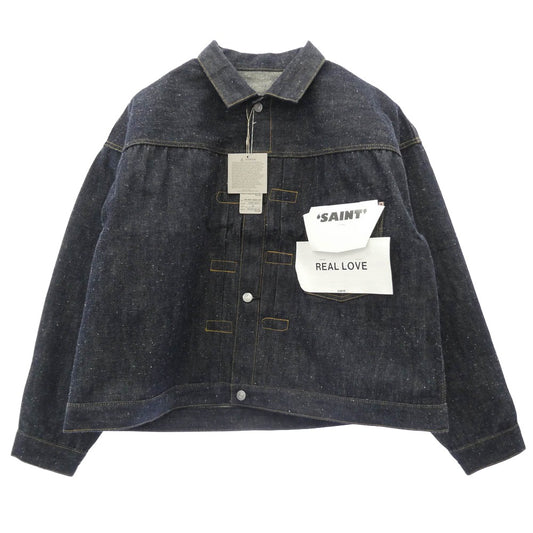 SAINT MICHAEL セントマイケル 26SS SM-MK8-0000-C45 BBJ_DENIM JACKET REGID ベルベルジン 1stタイプ Tバック リジッド デニムジャケット インディゴブルー系 50【極上美品】【中古】