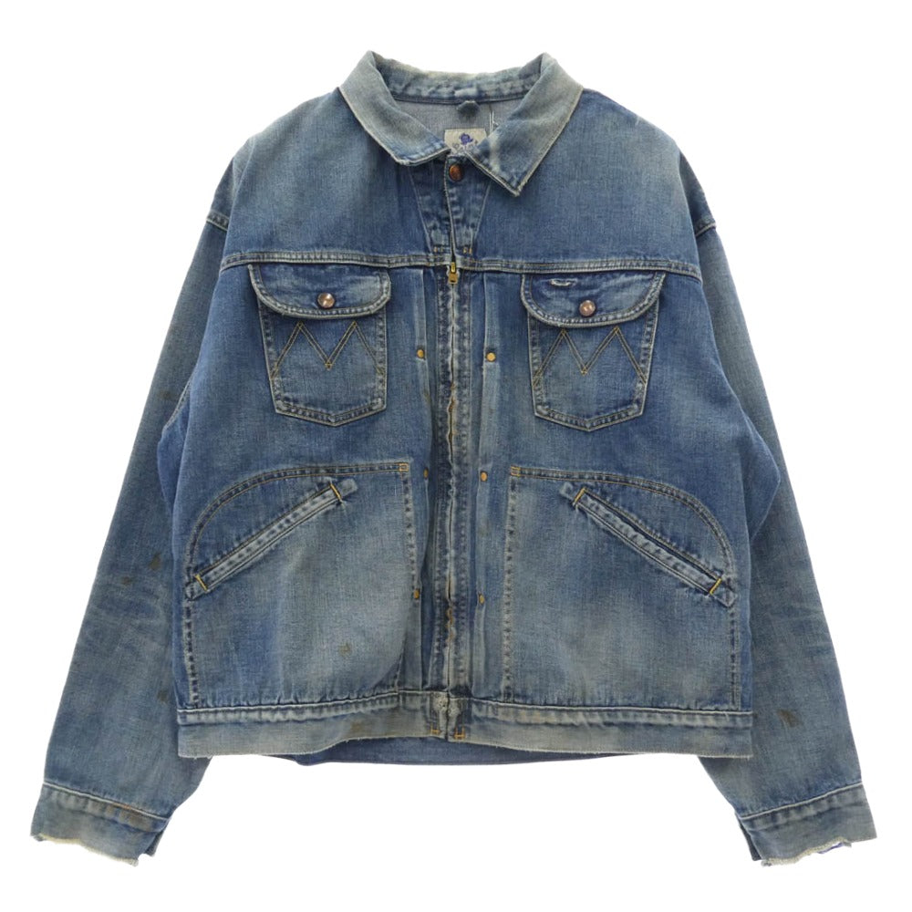 SAINT MICHAEL セントマイケル 26SS SM-HR1-0000-080 DENIM JACKET ヴィンテージ加工 デニムジャケット ブルー系 L【極上美品】【中古】
