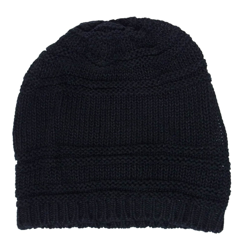 Yohji Yamamoto POUR HOMME ヨウジヤマモトプールオム HH-H05-260 CA-1/7Ry/C/Li プレン ボーダー ニット キャップ 帽子 ブラック系【中古】