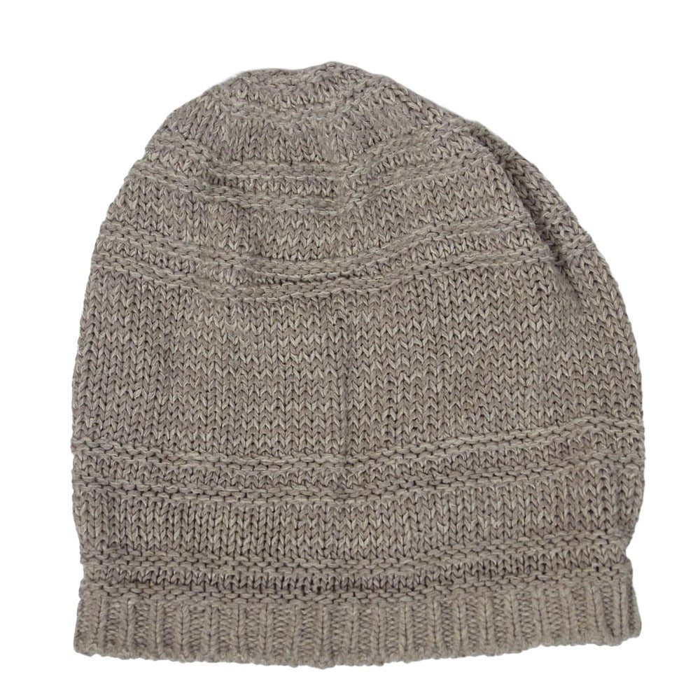 Yohji Yamamoto POUR HOMME ヨウジヤマモトプールオム HH-H05-260 CA-1/7Ry/C/Li プレン ボーダー ニット キャップ 帽子 ブラウン系【中古】