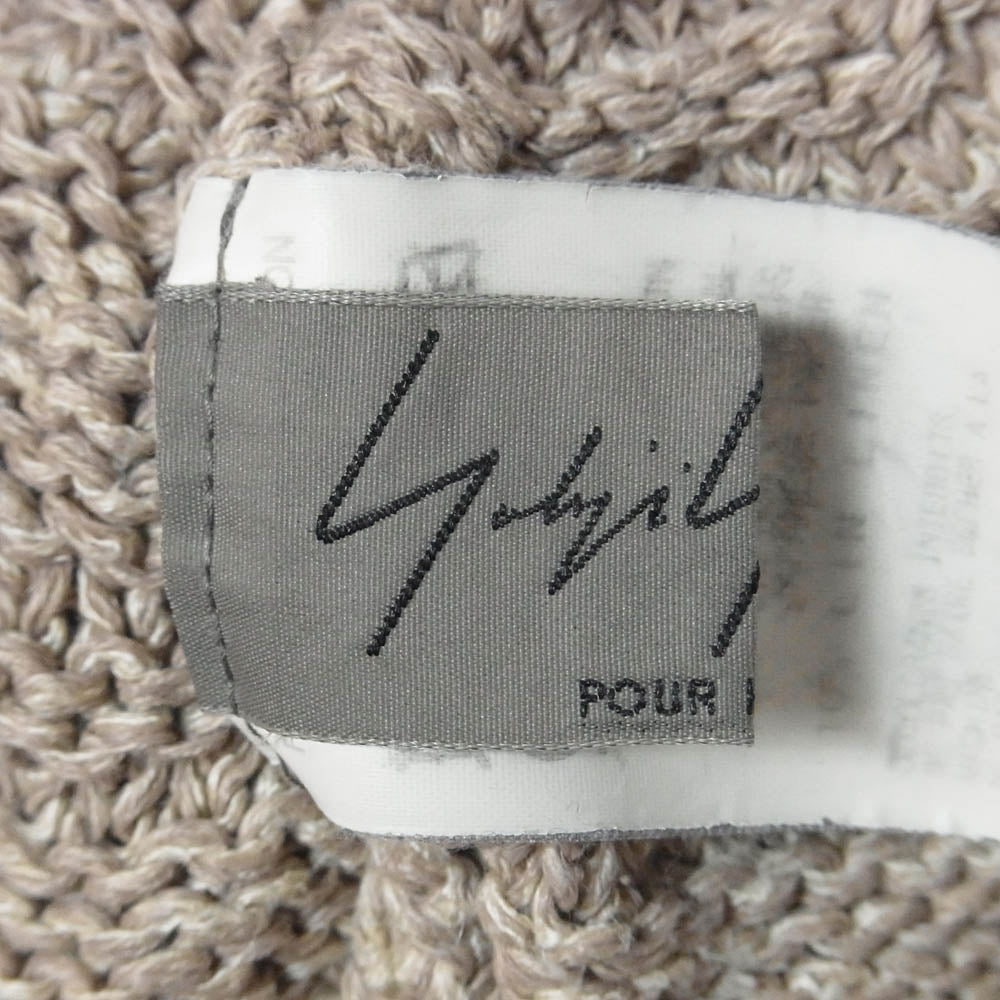 Yohji Yamamoto POUR HOMME ヨウジヤマモトプールオム HH-H05-260 CA-1/7Ry/C/Li プレン ボーダー ニット キャップ 帽子 ブラウン系【中古】