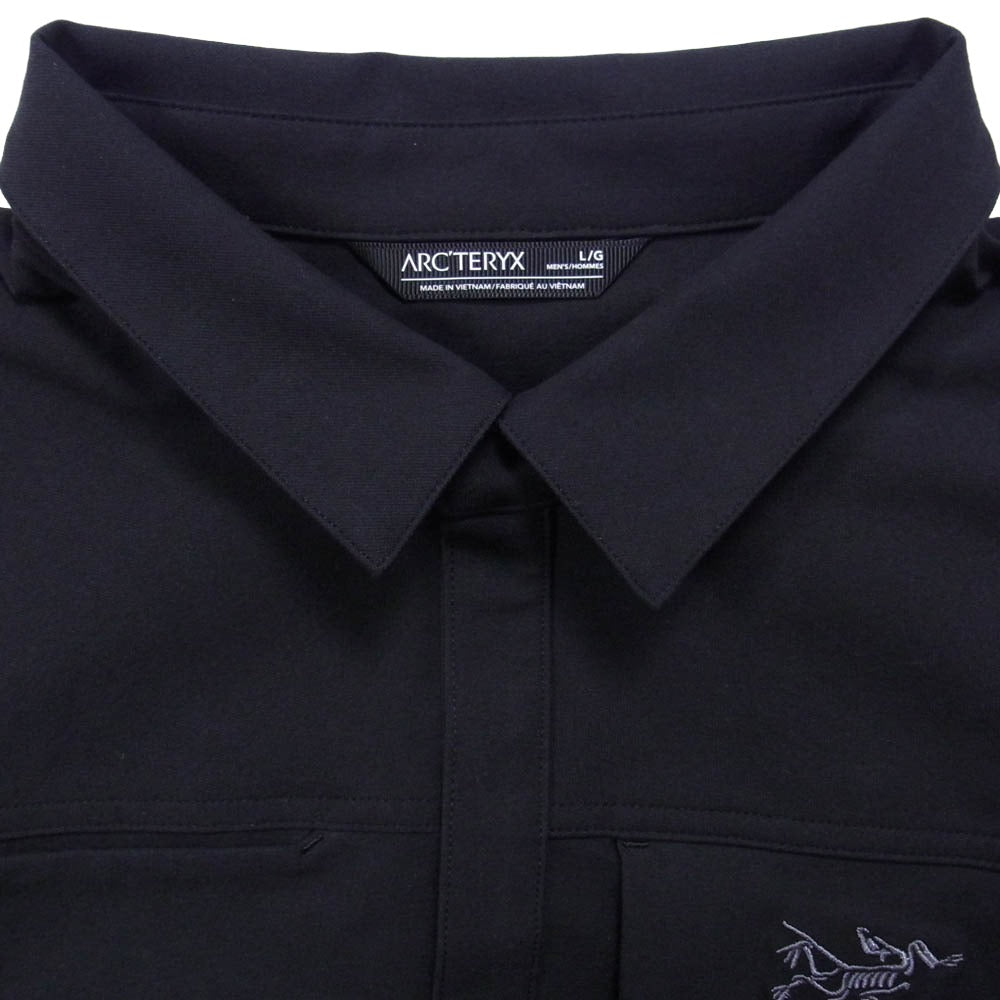 ARC'TERYX アークテリクス 25SS X000008448 Cronin Cotton Overshirt クロニン コットン ストレッチ オーバー 長袖 シャツ ブラック系 L【美品】【中古】