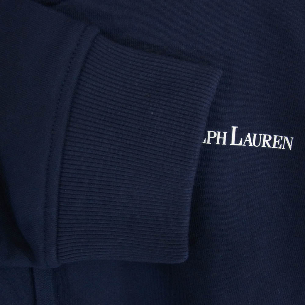 POLO RALPH LAUREN ポロ・ラルフローレン MNPOKNI16823699 Relaxed Fit Logo Fleece Hoodie リラックスフィット ロゴプリント フーディー パーカー ネイビー系 L【極上美品】【中古】