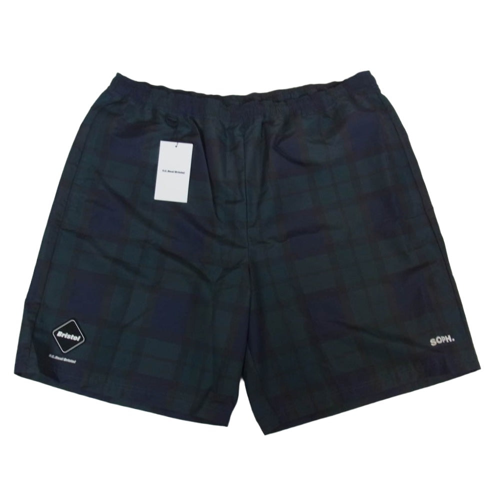 F.C.R.B. エフシーアールビー 26SS FCRB-260030 PLAID PRACTICE SHORTS チェック柄 ナイロン ショーツ ハーフパンツ ネイビー系 XL【新古品】【未使用】【中古】