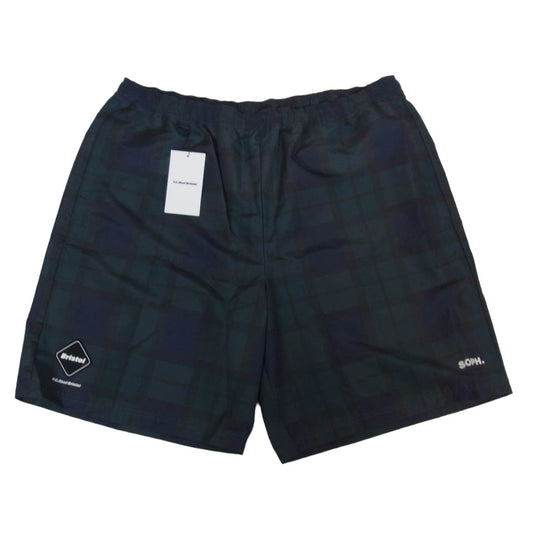 F.C.R.B. エフシーアールビー 26SS FCRB-260030 PLAID PRACTICE SHORTS チェック柄 ナイロン ショーツ ハーフパンツ ネイビー系 XL【新古品】【未使用】【中古】