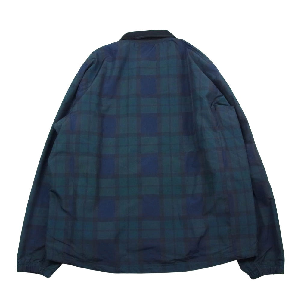 F.C.R.B. エフシーアールビー 26SS FCRB-260029 PLAID PRACTICE POLO COLLAR PISTE チェック柄 ナイロン プルオーバーシャツ ピステ グリーン系 XL【極上美品】【中古】