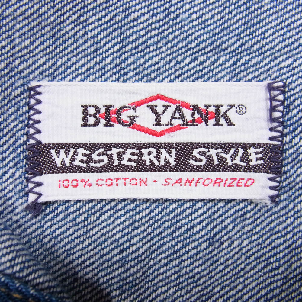 ヴィンテージ 70s BIG YANK ビッグヤンク ライトオンス デニム ジャケット レディースサイズ インディゴブルー系 不明【中古】