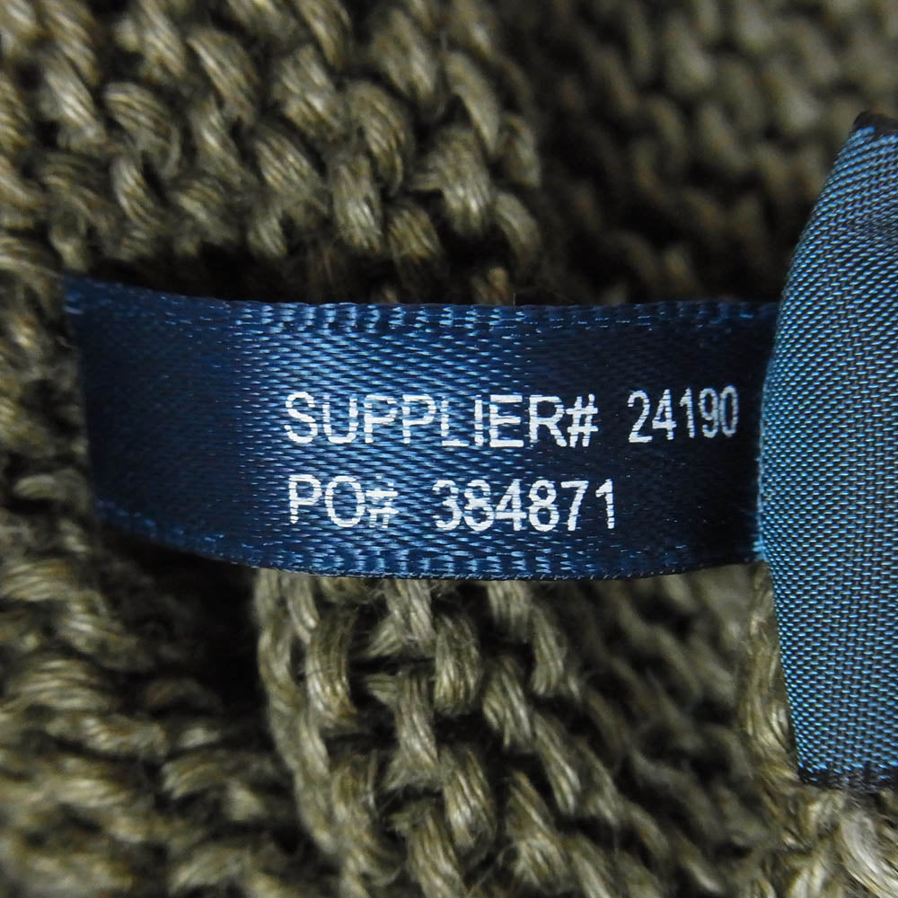POLO RALPH LAUREN ポロ・ラルフローレン 90s リネン ニット セーター カーキ系 M【中古】