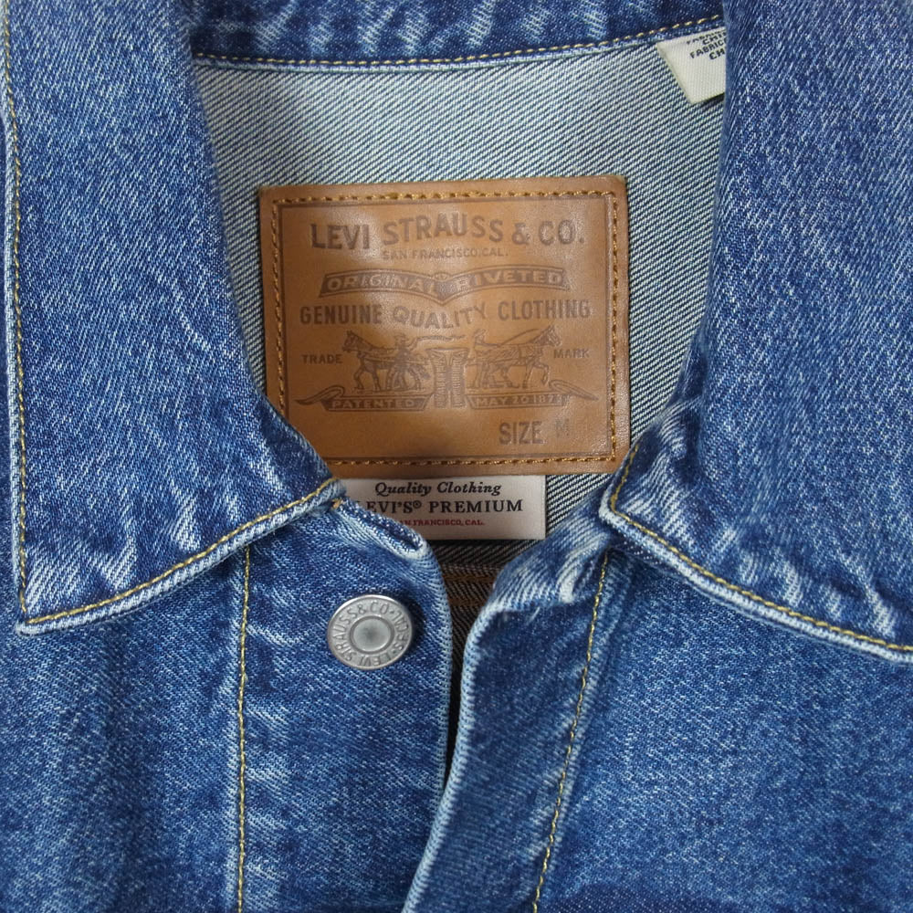 Levi's リーバイス A9518-0000 PREMIUM 別注 Type 1st ダメージ加工 デニム ジャケット インディゴブルー系 M【中古】