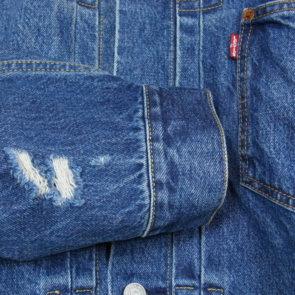 Levi's リーバイス A9518-0000 PREMIUM 別注 Type 1st ダメージ加工 デニム ジャケット インディゴブルー系 M【中古】