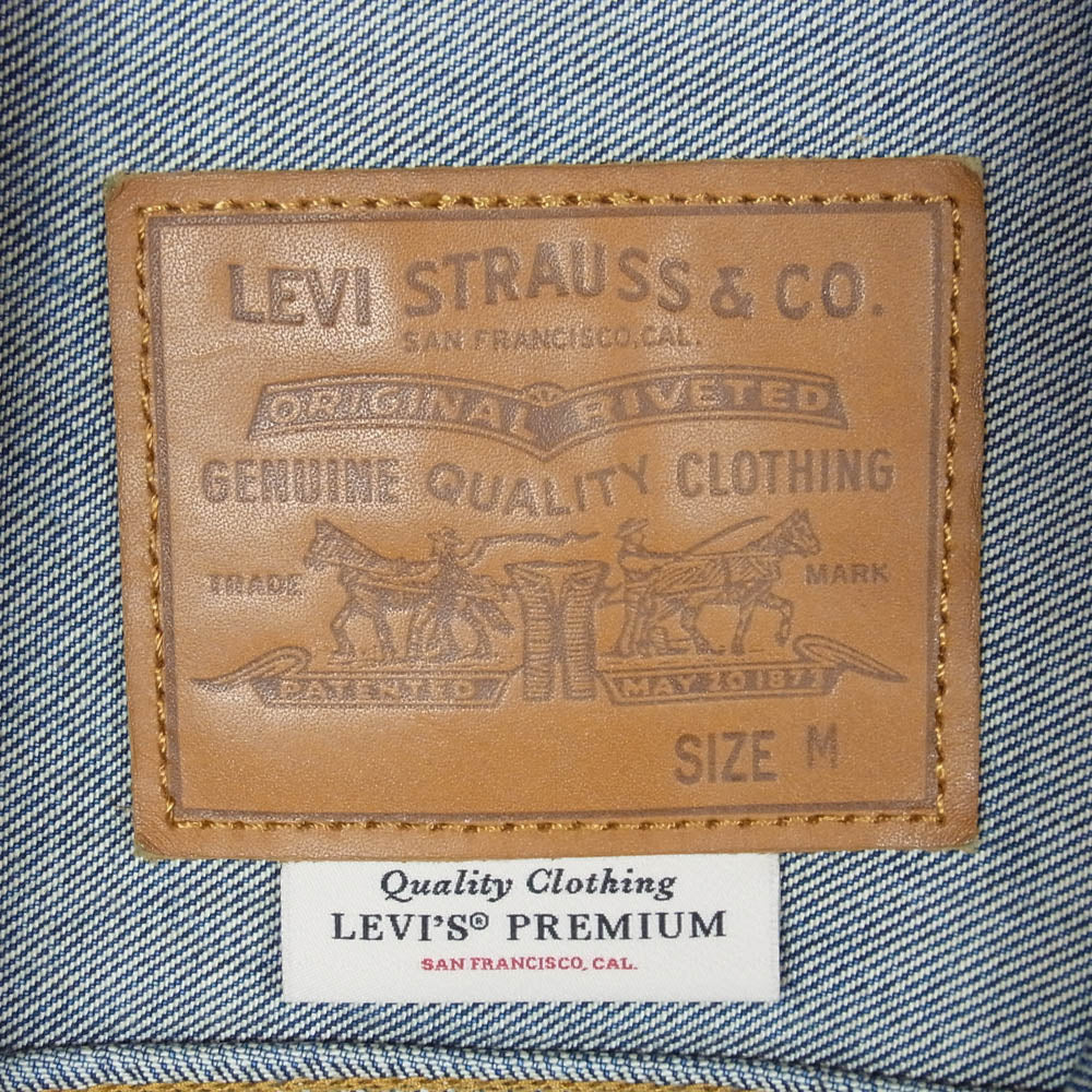 Levi's リーバイス A9518-0000 PREMIUM 別注 Type 1st ダメージ加工 デニム ジャケット インディゴブルー系 M【中古】