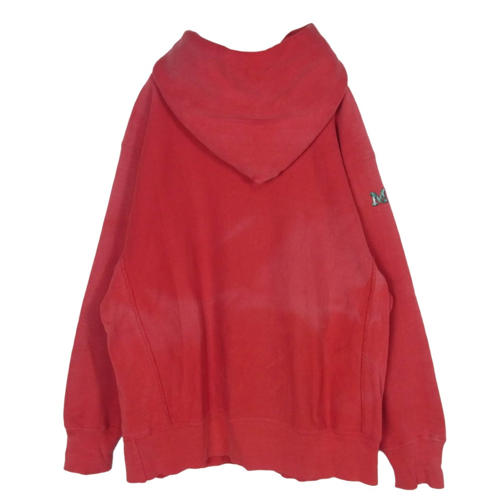 Champion チャンピオン 80s トリコタグ リバースウィーブ プリント スウェット パーカー レッド系 L【中古】