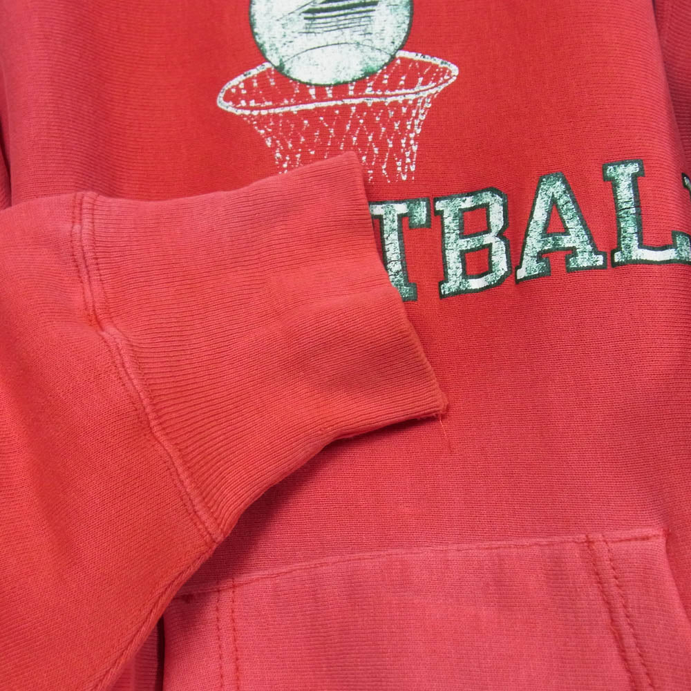 Champion チャンピオン 80s トリコタグ リバースウィーブ プリント スウェット パーカー レッド系 L【中古】