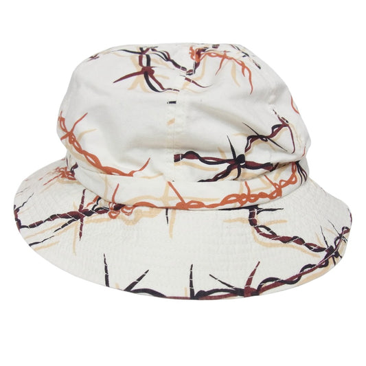 TENDERLOIN テンダーロイン 15SS T-BUCKET HAT 有刺鉄線柄 オフホワイト系 L【中古】