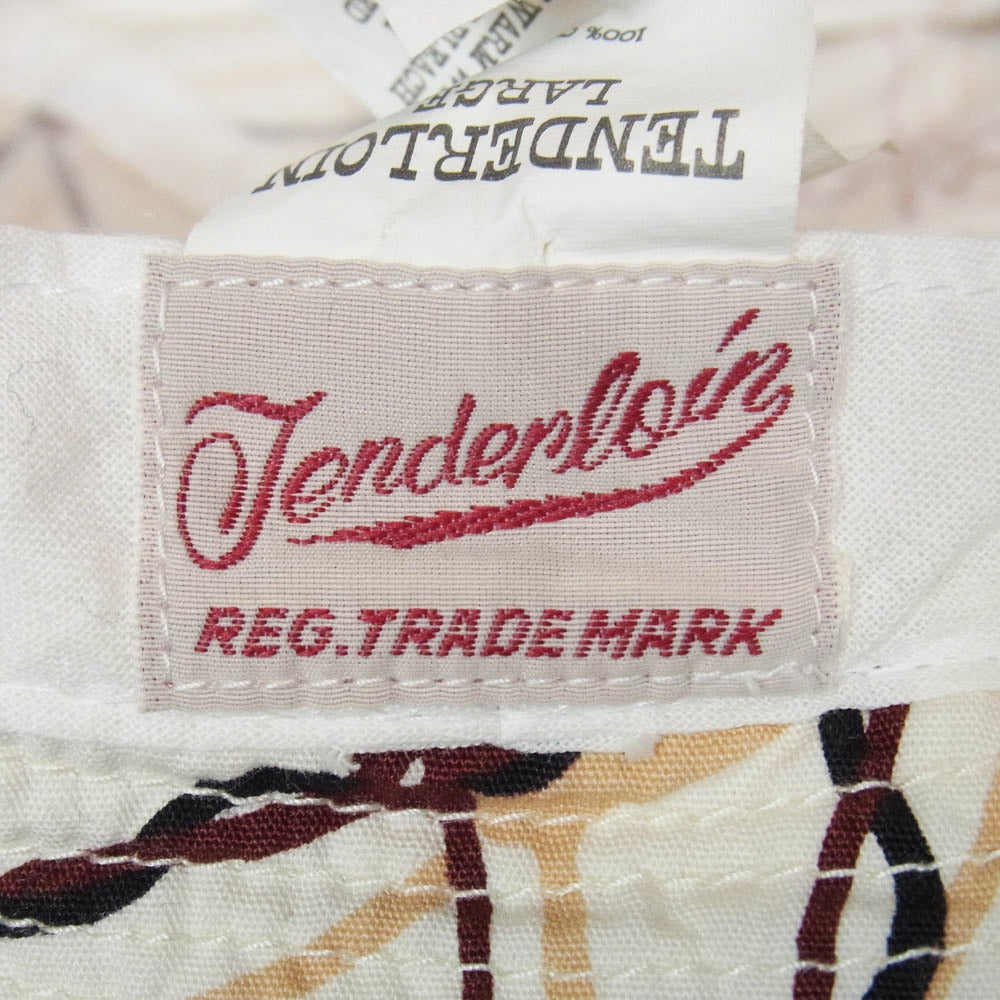 TENDERLOIN テンダーロイン 15SS T-BUCKET HAT 有刺鉄線柄 オフホワイト系 L【中古】