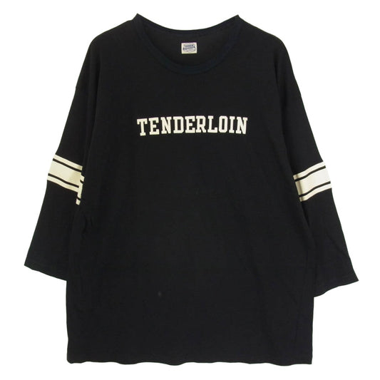 TENDERLOIN テンダーロイン T-NFL 3/4 7分丈 フットボール カットソー ブラック系 XL【美品】【中古】